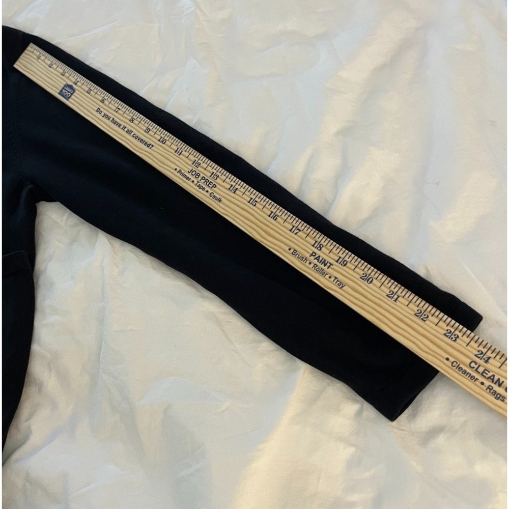 Long Black Cotton Cardigan Minimalist Capsule Wardrobe Open Front L - Picture 7 of 9